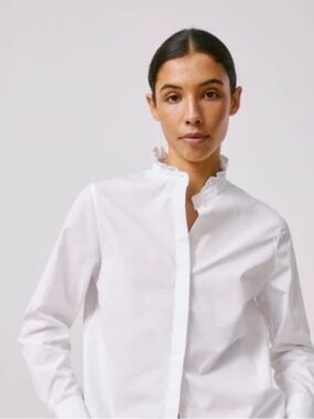 The Kooples Ruffled White Blouse